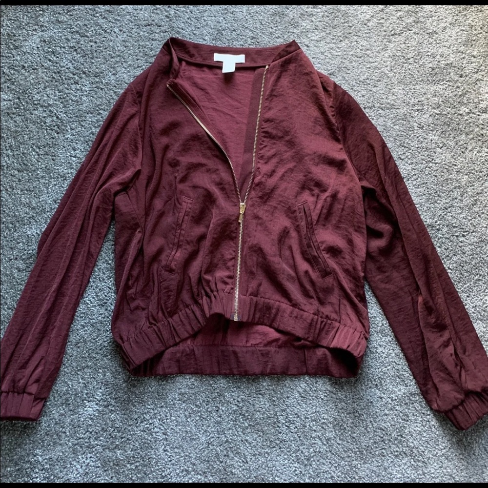 H&M satin bomber jacket